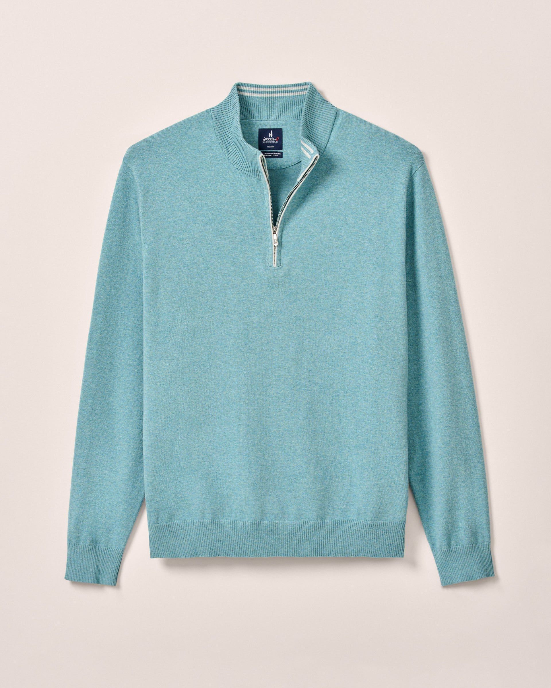 Desmond Plaited Cotton Blend 1/4 Zip Sweater - Image 5