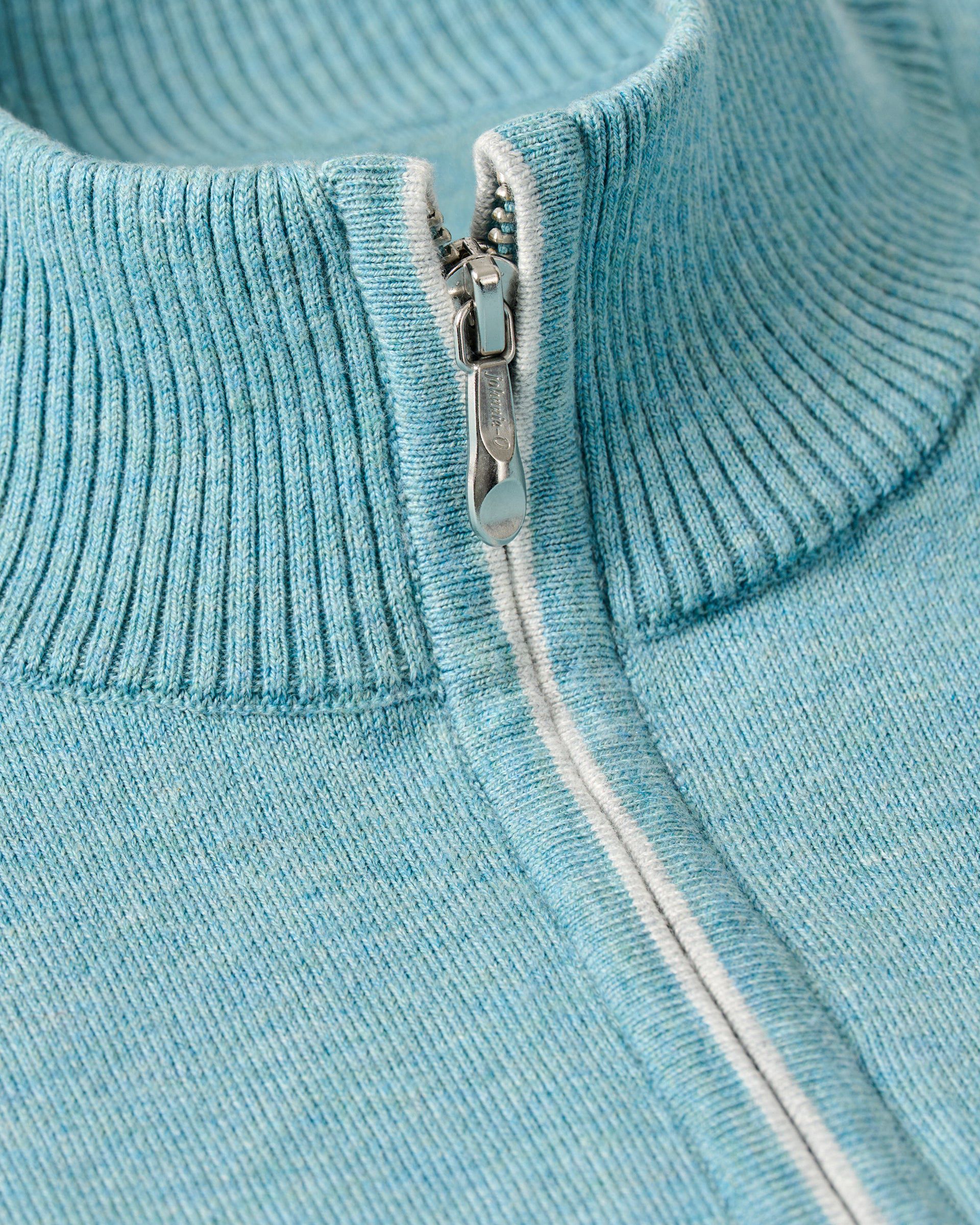 Desmond Plaited Cotton Blend 1/4 Zip Sweater - Image 6