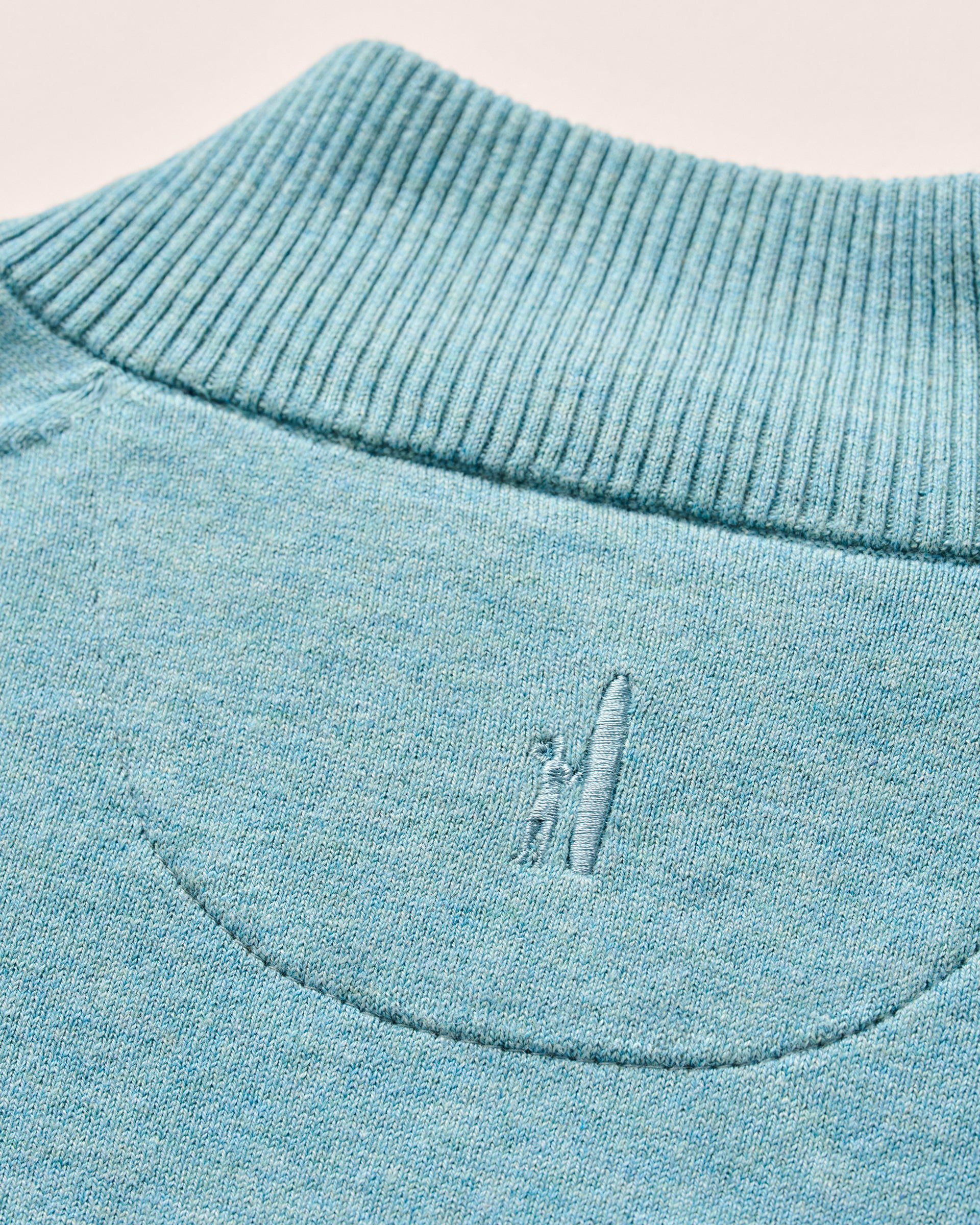 Desmond Plaited Cotton Blend 1/4 Zip Sweater - Image 7