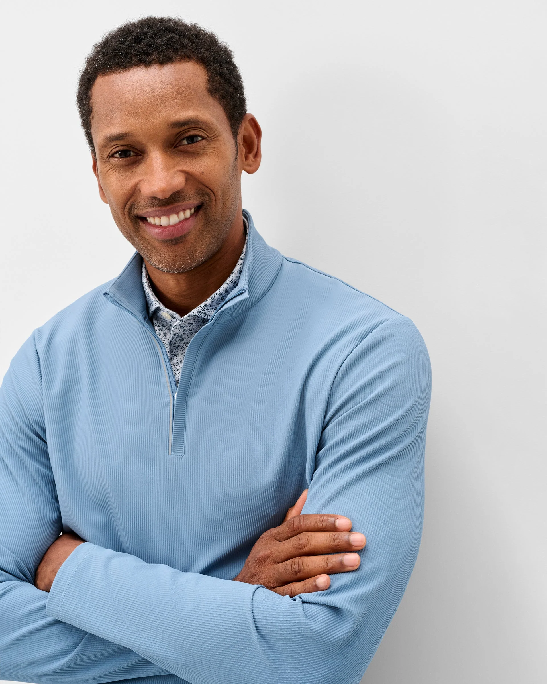 Hoppin Ribbed Knit Performance 1/4 Zip Pullover - Image 5