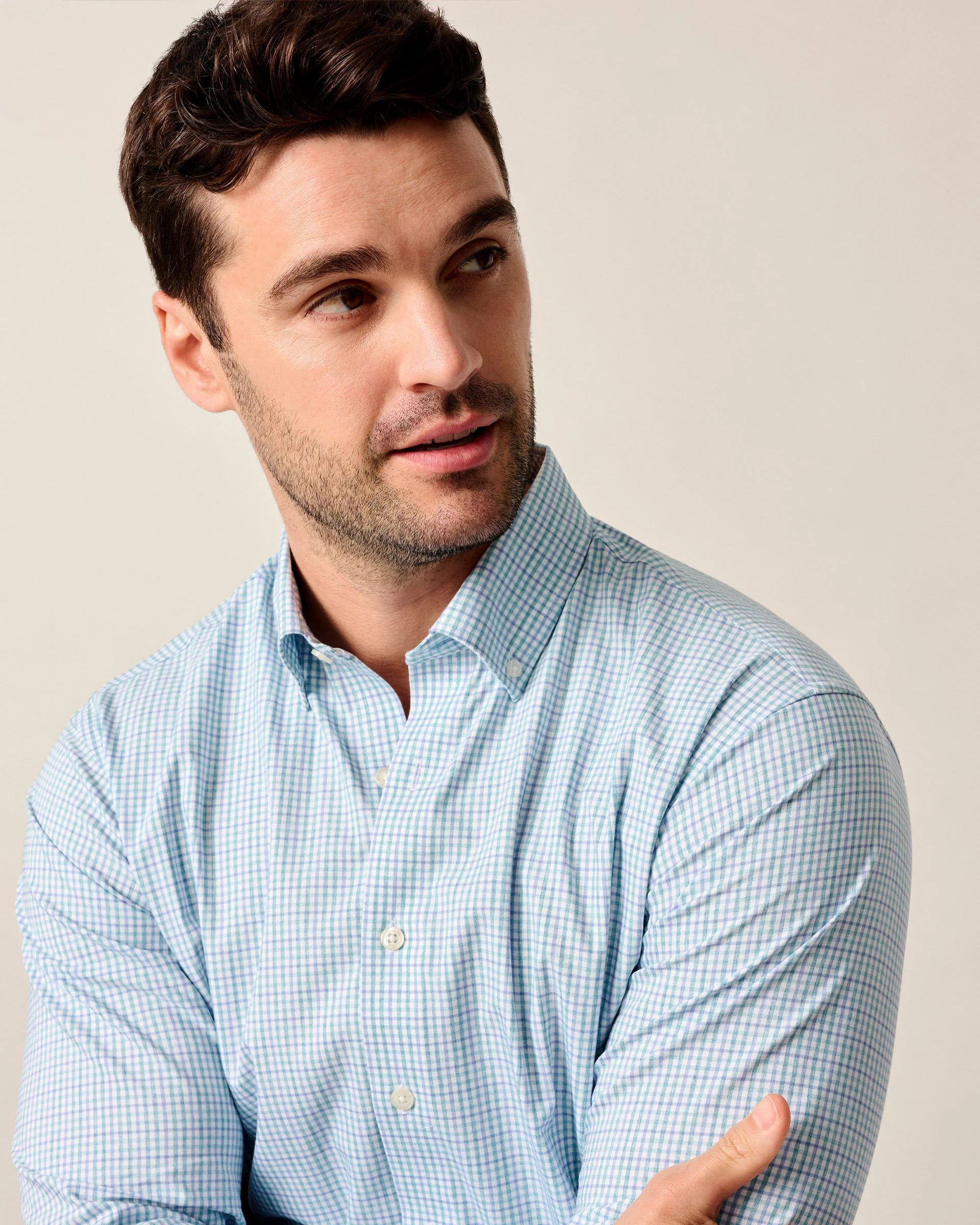 Everyday Performance Button Down Shirt - Koby Mini Pane - Image 26