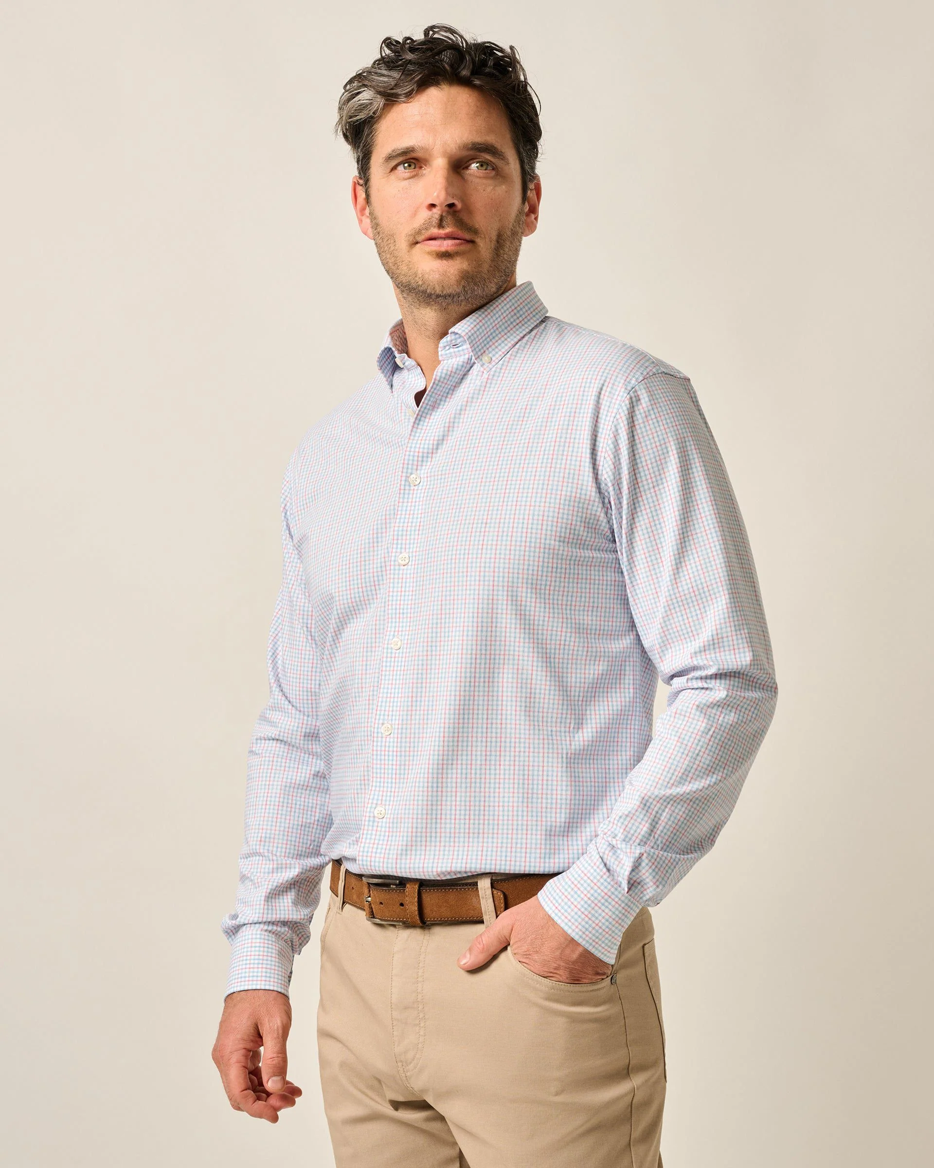 Everyday Performance Button Down Shirt - Koby Mini Pane - Image 3